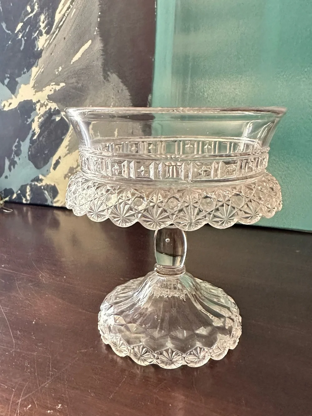Clear Glass Compote Pedestal Bowl - Elegant Home Dining Centerpiece